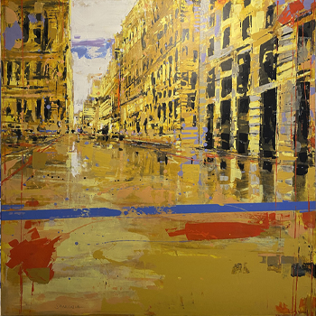 Texture urbana - Painting Mixed media - 2022 - 100 x 100 cm